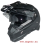 Preview: Crosshelm Endurohelm Motorradhelm THH-TX28 mit integrierter Sonnenblende und klappbarem Visier in schwarz matt