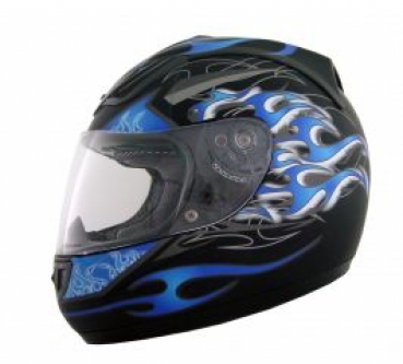 Motorrad Integralhelm, H510, matt schwarz blau