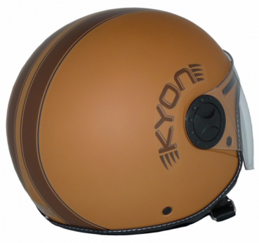 Preview: Jethelm braun mit Streifen H710-BR