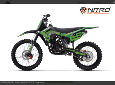 Preview: Nitro Motors 250cc Tornado Dirtbike 21/18 Zoll 5-Gang Manuell