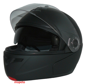 Preview: Klapphelm matt schwarz inkl. Sonnenblende