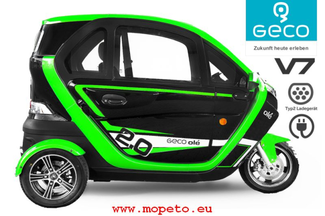 EEC Elektroauto Geco Ole 3000 V7 3kW Lithium Batterien
